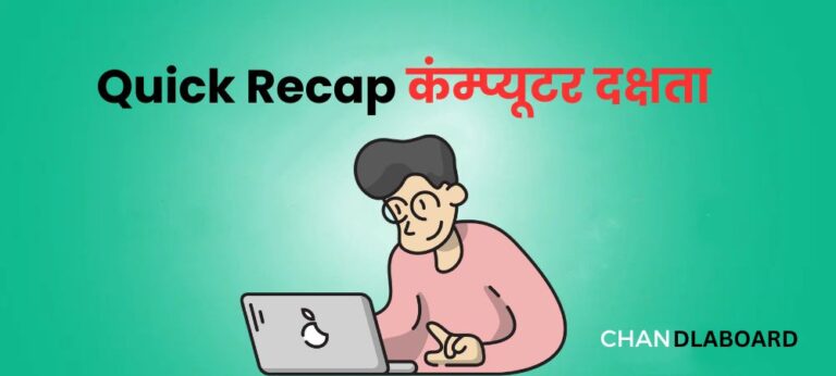 Quick Recap कंम्प्यूटर दक्षता - Chandla Board