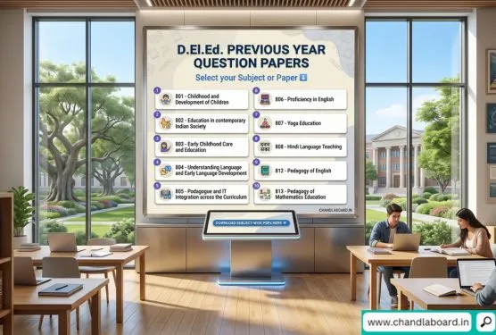 Madhya Pradesh D.EL.ED 1st Year Previous Year Question Papers